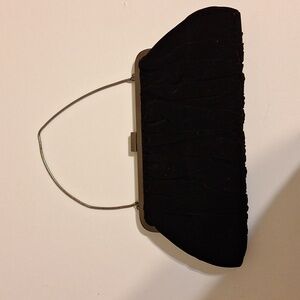 Vintage Black Velvet Mary Kay clutch purse with chain handle